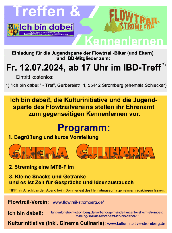 Flyer zum 1. Treffen&Kennenlernen-Event in Stromberg